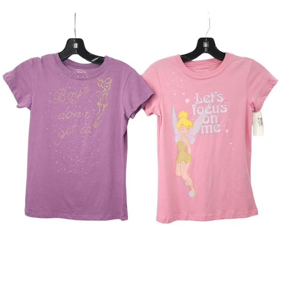 Disney Fairies Other - Disney Fairies Tinkerbell T Shirt Girls L Tops Lot Early 2000s NEW Deadstock